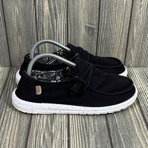 Hey Dude Women Wendy Basic Casual Comfort Shoes Black Odyssey Sz 10 Relaxation